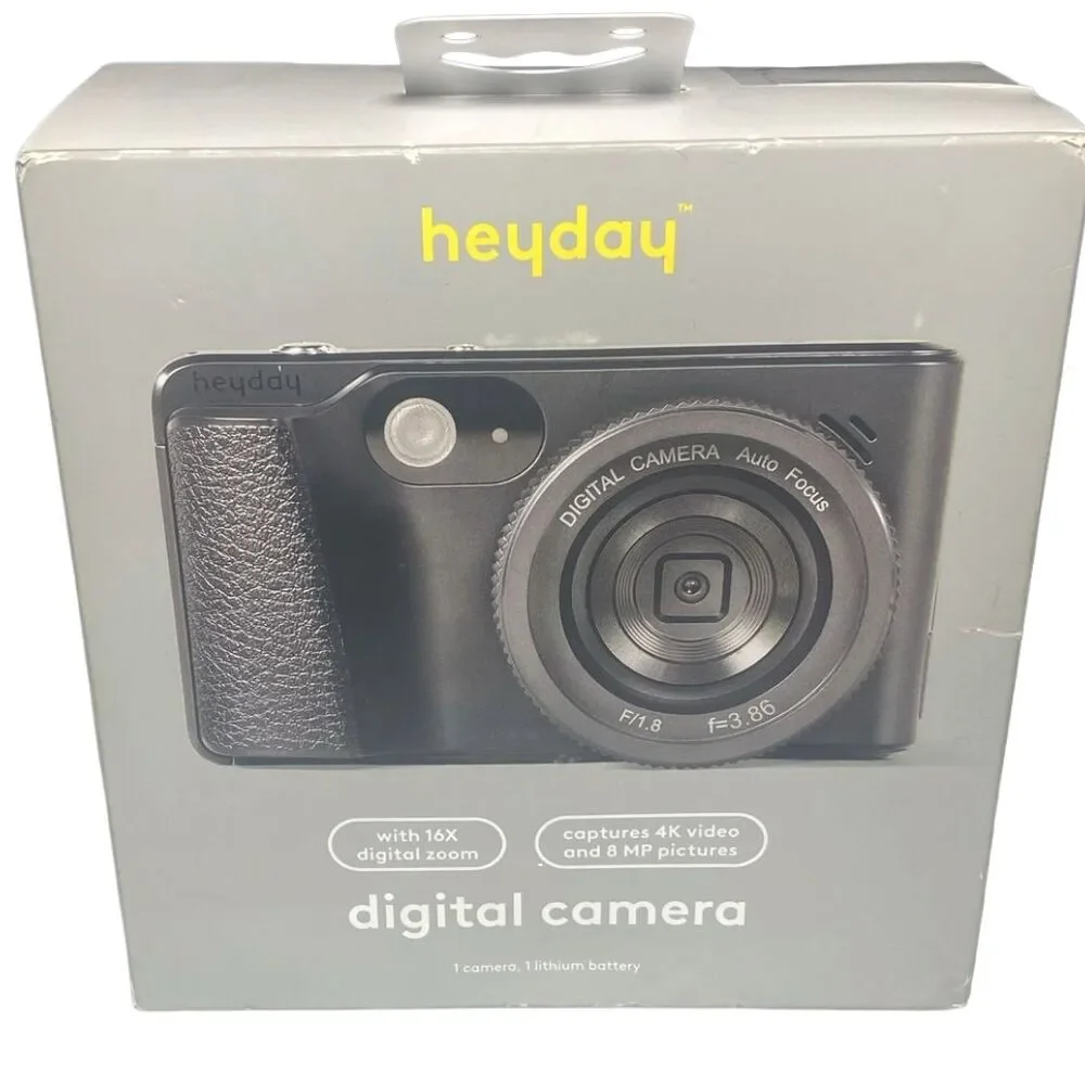 Heyday 8MP 4K Digital Camera Auto Focus 16x Zoom 6000x4000 Res – Package Wear